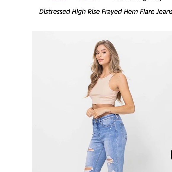 Distressed flare leg jeans - Picture 2 of 3